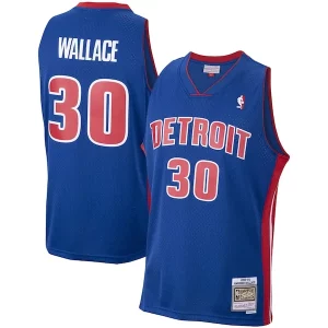 Rasheed Uniques Wallace Detroit Pistons 2003/04 Hardwood Classics Swingman Jersey Royal