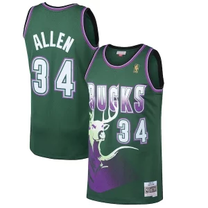 Ray Allen Milwaukee Bucks 1996/97 Hardwood Classics Swingman Jersey Authentique Kelly Green
