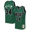 Ray Allen Milwaukee Bucks 2000/01 Hardwood Classics Off Court Swingman Jersey Hunter Bold Green
