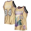 Ray Allen Milwaukee Bucks 75th Anniversary 1996/97 Hardwood Classics Swingman Jersey Haut de gamme Gold