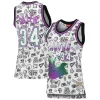 Ray Allen Milwaukee Bucks Women's 1996 Incontournable Doodle Swingman Jersey White