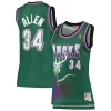 Ray Allen Milwaukee Classique Bucks Women's 1996/97 Hardwood Classics Swingman Jersey Green