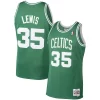 Reggie Lewis Boston Celtics 1987/88 Hardwood Classics Swingman Jersey Kelly Élégant Green