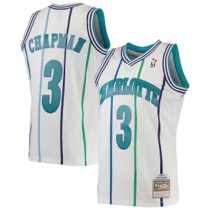 Rex Chapman Charlotte Hornets Vibrant 1988/89 Hardwood Classics Swingman Jersey White