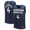Rob Dillingham Minnesota Timberwolves Youth 2024 NBA Draft Fast Break Player Jersey Authentique Icon Edition Navy