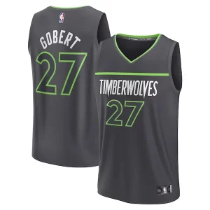 Rudy Gobert Minnesota Timberwolves Fast Break Commémoratif Replica Player Jersey Statement Edition Black