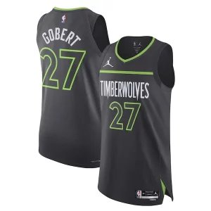 Rudy Gobert Minnesota Timberwolves Jordan Brand Authentic Player Tendance Jersey Statement Edition Anthracite