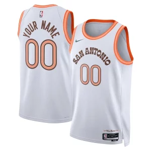 San Antonio Spurs Nike Unisex Classique 2023/24 Custom Swingman Jersey White City Edition