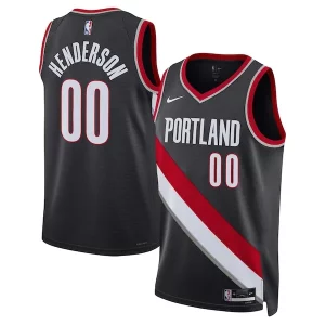 Scoot Henderson Portland Trail Blazers Nike Unisex 2023 NBA Éclatant Draft Swingman Jersey Icon Edition Black