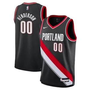 Scoot Henderson Portland Trail Blazers Nike Youth Luxueux Swingman Jersey Icon Edition Black