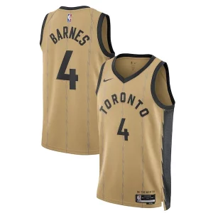 Scottie Barnes Éclatant Toronto Raptors Nike Unisex 2023/24 Swingman Jersey Gold City Edition