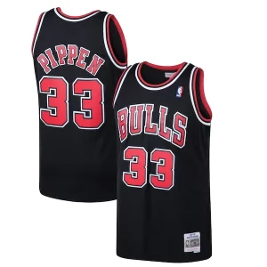 Scottie Pippen Chicago Bulls 1997/98 Hardwood Classics Swingman Jersey Black/White Uniques