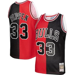Scottie Pippen Chicago Bulls Big Tendance & Tall Hardwood Classics 1997/98 Split Swingman Jersey Red/Black