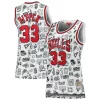 Scottie Pippen Chicago Bulls Women's 1997 Doodle Swingman Jersey Splendide White