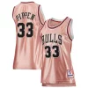 Scottie Pippen Chicago Bulls Women's 75th Anniversary Rose Gold 1997 Swingman Collectible Jersey Pink