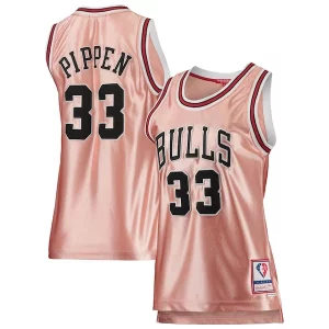 Scottie Pippen Chicago Bulls Women's 75th Anniversary Rose Gold 1997 Swingman Collectible Jersey Pink