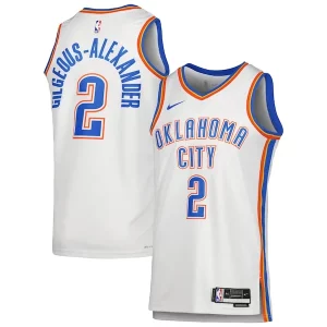 Shai Gilgeous Alexander Oklahoma City Dashing Thunder Nike Unisex Swingman Jersey Association Edition White/Blue