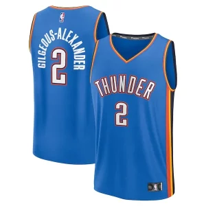 Shai Gilgeous Alexander Oklahoma City Thunder Fast Break Replica Player Jersey Icon Edition Splendide Blue