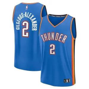Shai Gilgeous Alexander Oklahoma City Thunder Vibrant Youth Fast Break Replica Player Jersey Icon Edition Blue