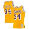 Shaquille O'Neal Los Angeles Lakers 1996/97 Hardwood Classics Swingman Jersey Magnifique Gold/Purple/Royal