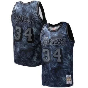 Shaquille O'Neal Los Angeles Lakers Hardwood Classics 1996/97 Tie Dye Swingman Jersey Black Sophistiqué