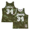 Shaquille O'Neal Los Angeles Lakers Hardwood Classics Exceptionnel 1996/97 Ghost Green Swingman Jersey Camo