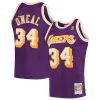 Shaquille O'Neal Los Angeles Magnifique Lakers Hardwood Classics Swingman Jersey Purple/Royal/Gold