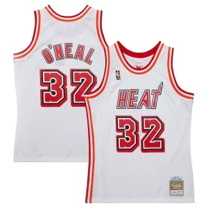 Shaquille O'Neal Miami Premium Heat 2007/08 Hardwood Classics Swingman Jersey White