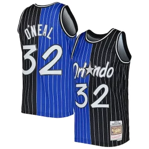 Shaquille O'Neal Orlando Magic Charming Hardwood Classics 1994/95 Split Swingman Jersey Blue/Black
