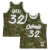 Shaquille O'Neal Orlando Magic Hardwood Classics 1994/95 Élégant Ghost Green Swingman Jersey Camo
