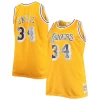 Shaquille O'Neal Sophistiqué Los Angeles Lakers Big & Tall 1996 97 NBA 75th Anniversary Diamond Swingman Jersey Gold