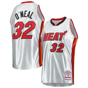 Shaquille O'Neal Tendance Miami Heat 2005/06 Hardwood Classics 75th Anniversary Swingman Jersey Platinum