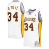 Shaquille Superbe O'Neal Los Angeles Lakers 2001/02 Hardwood Classics Swingman Jersey White