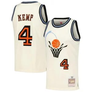 Shawn Kemp Authentique Cleveland Cavaliers Chainstitch Swingman Jersey Cream
