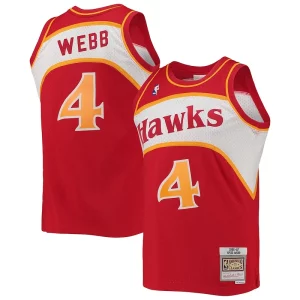Spud Webb Atlanta Hawks Hardwood Tendance Classics Swingman Jersey Red