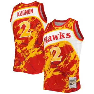 Stacey Augmon Atlanta Hawks 1991/92 Hardwood Confortable Classics Marble Swingman Jersey Red