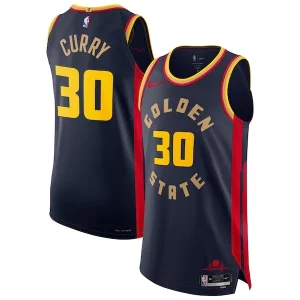 Stephen Curry Golden Dashing State Warriors Nike 2024/25 Authentic Player Jersey City Edition Navy