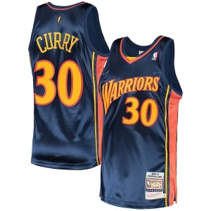 Stephen Curry Golden State Warriors 2009/10 Uniques Hardwood Classics Authentic Jersey Navy