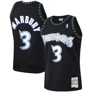Stephon Marbury Minnesota Unique Timberwolves 1997/98 Hardwood Classics Swingman Jersey Black