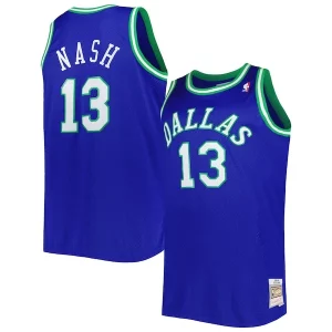 Steve Nash Dallas Prime Mavericks Big & Tall Hardwood Classics 1998/99 Swingman Jersey Blue