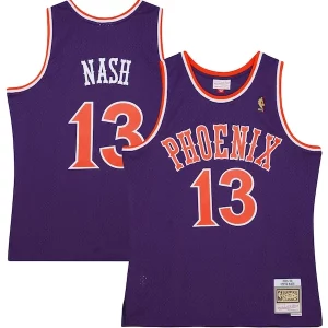 Steve Nash Distingué Phoenix Suns 2001/02 Hardwood Classics Swingman Jersey Purple/White