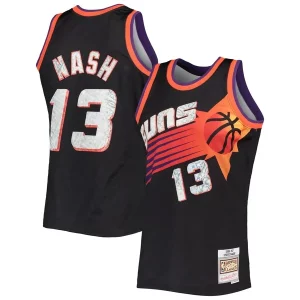 Steve Nash Phoenix Exquisite Suns 1996/97 Hardwood Classics NBA 75th Anniversary Diamond Swingman Jersey Black
