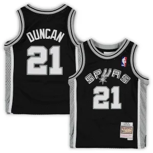 Tim Duncan Confortable San Antonio Spurs Preschool 1998/99 Hardwood Classics Throwback Team Jersey Black