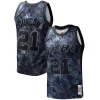 Tim Duncan San Antonio Spurs Hardwood Classics 1998/99 Tie Dye Swingman Jersey Stylish Black