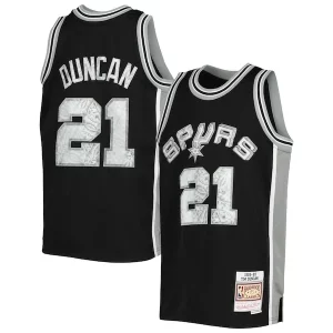 Tim Duncan San Antonio Spurs Youth 1998/99 Hardwood Magnifique Classics 75th Anniversary Diamond Jersey