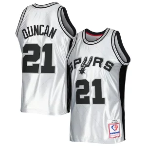 Tim Duncan San Antonio Unique Spurs 1998/99 Hardwood Classics 75th Anniversary Swingman Jersey Platinum