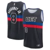 Tim Hardaway Jr. Éclatant Detroit Pistons Fast Break Player Jersey Statement Edition Black
