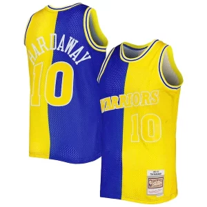 Tim Notable Hardaway Golden State Warriors Hardwood Classics 1990/91 Split Swingman Jersey Royal/Gold