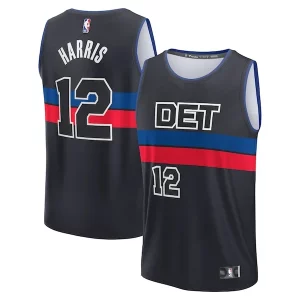 Tobias Harris Detroit Pistons Youth Fast Break Player Jersey Statement Edition Black Notable
