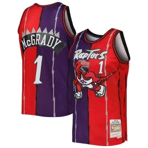 Tracy McGrady Toronto Raptors Hardwood Classics 1998/99 Split Prime Swingman Jersey Purple/Red